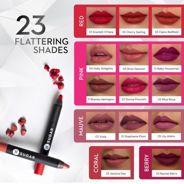 SUGAR Matte As Hell Crayon Lipstick - 23 Jessica Day (2.8g) - Image 3