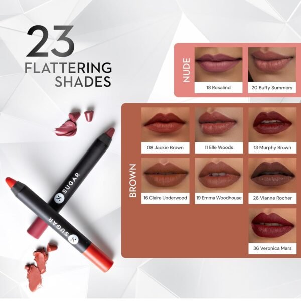 SUGAR Matte As Hell Crayon Lipstick - 07 Viola (2.8g) - Image 4